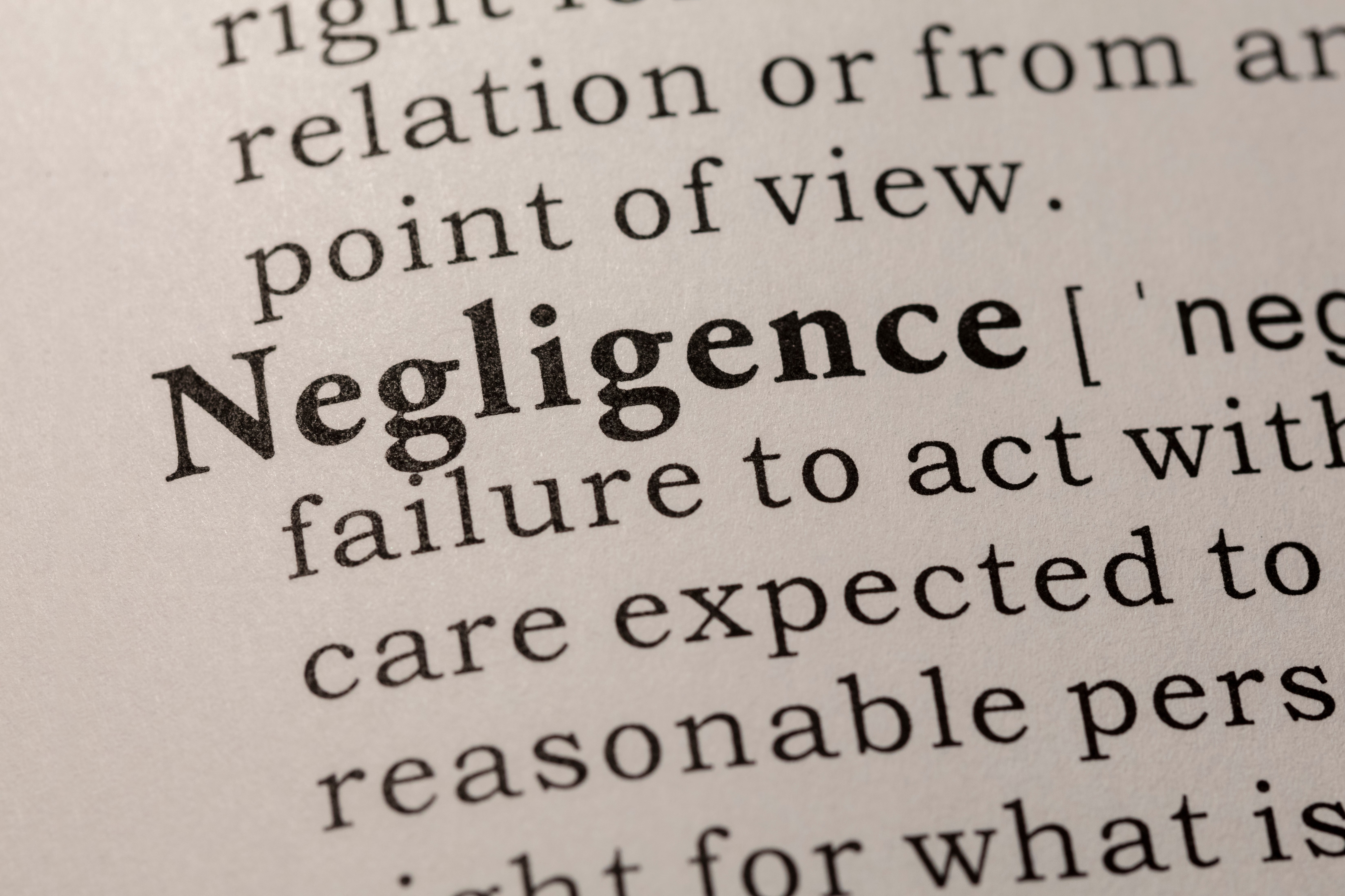 The word "negligence"